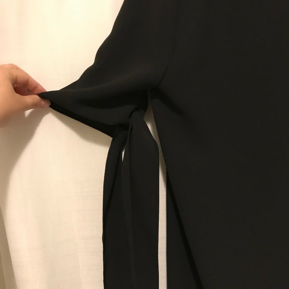 MAISON MARGIELA Long Asymmetric Crepe Dress In Black $1049  Us Size 4 - Picture 11 of 15